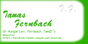 tamas fernbach business card